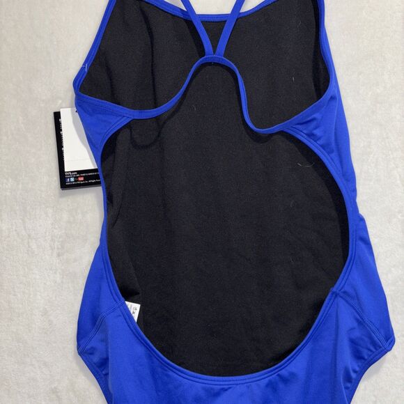 TYR Women's Durafast Elite Solid Cutoutfit Swimsuit Size 40 Royal Blue NWT - Picture 7 of 15